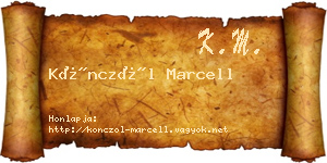 Könczöl Marcell névjegykártya